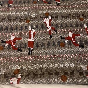 Pottery Barn Christmas / Basketball/ Queen/ FLAT Sheet ONLY